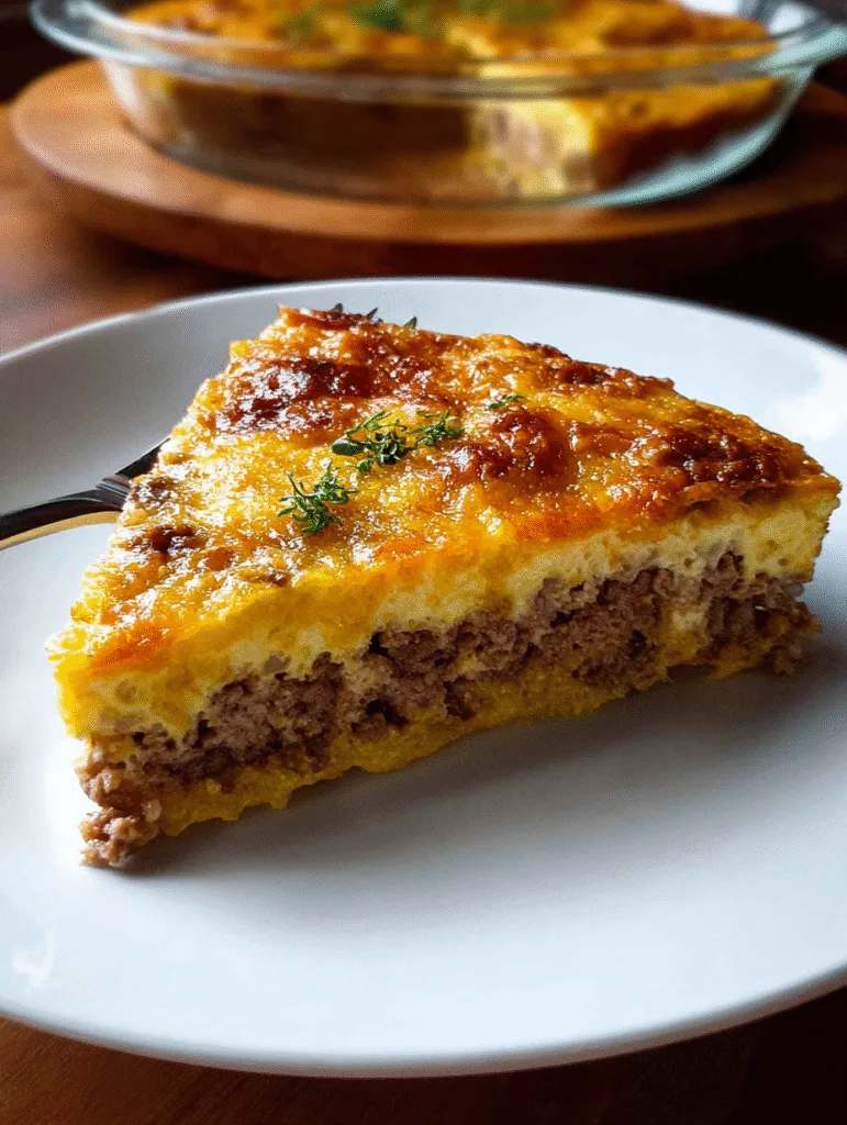 Carnivore Beef and Egg Gratin Carnivore Egg Gratin A thick slice of carnivore beef and egg bake served on a white plate.