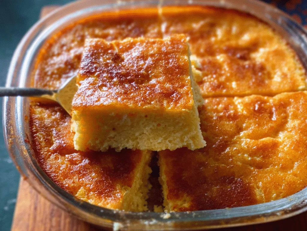 Carnivore Cake Recipe: Simple, Animal‑Based Dessert Without Flour or Sugar Carnivore Cake Recipe Freshly baked carnivore cake in a glass dish with a square slice being lifted.