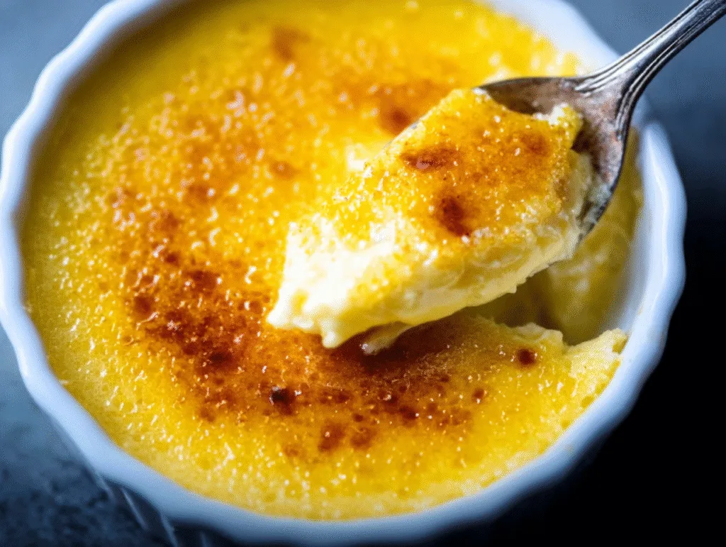 Carnivore Crème Brûlée: The Ultimate Low‑Carb, High‑Fat Dessert for Carnivore Diets Carnivore Crème Brûlée Spoon lifting creamy Carnivore Crème Brûlée with caramelized top