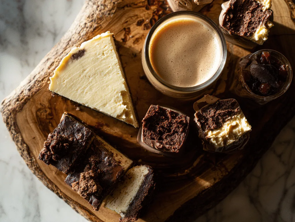 Carnivore Diet Desserts: The Ultimate Guide to Sweet Treats Without the Sugar Carnivore Diet Desserts Carnivore dessert board with cheesecake, chocolate mousse, fudge bites, and cream cheese balls on a wooden board.