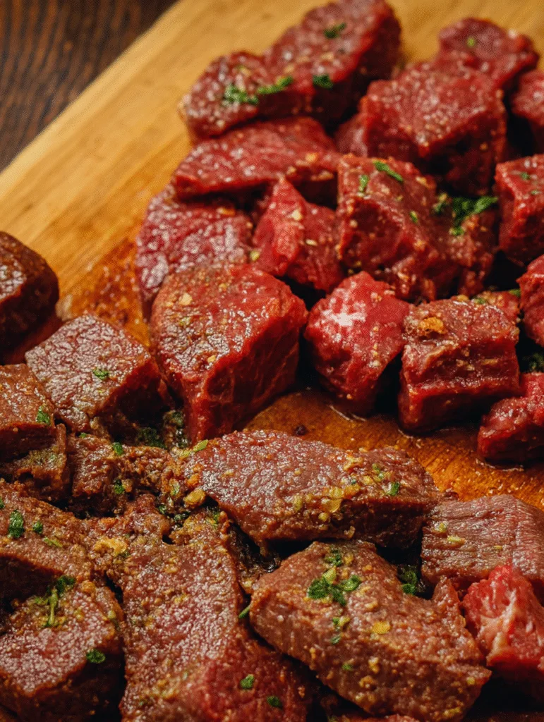 Carnivore Meal Prep Ideas – Your Complete Guide to Batch‑Cooking Meat‑Based Meals Carnivore Meal Prep Ideas Raw cubed ribeye steak on a wooden cutting board, seasoned and ready for cooking for carnivore meal prep ideas