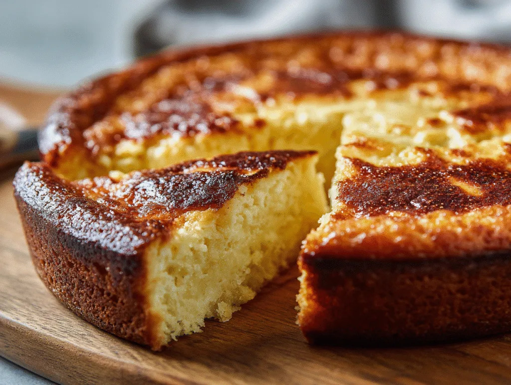 Carnivore Cake Recipe: Simple, Animal‑Based Dessert Without Flour or Sugar Carnivore Cake Recipe Close-up of a golden carnivore cake with a slice cut out, showing a moist and fluffy texture.