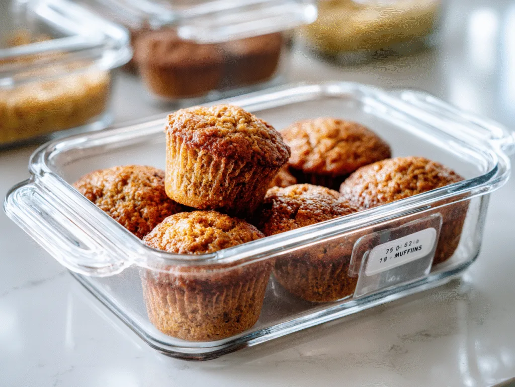 Carnivore Breakfast Muffins: A Protein-Packed Start to Your Day Carnivore Breakfast Muffins Breakfast muffins stored neatly in a clear glass meal prep container on a kitchen counter.