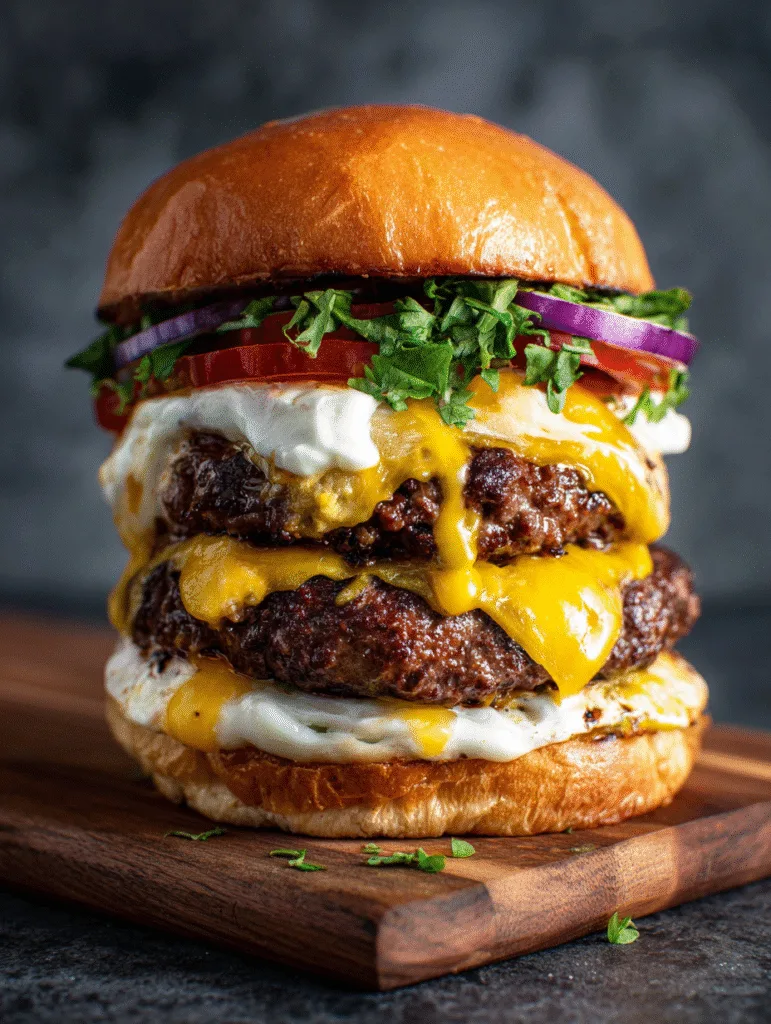 Carnivore Smash Burger Patties: The Ultimate Easy Burger Patties Guide Carnivore Smash Burger Patties Double smash burger stacked with cheese, lettuce, tomato, and onions