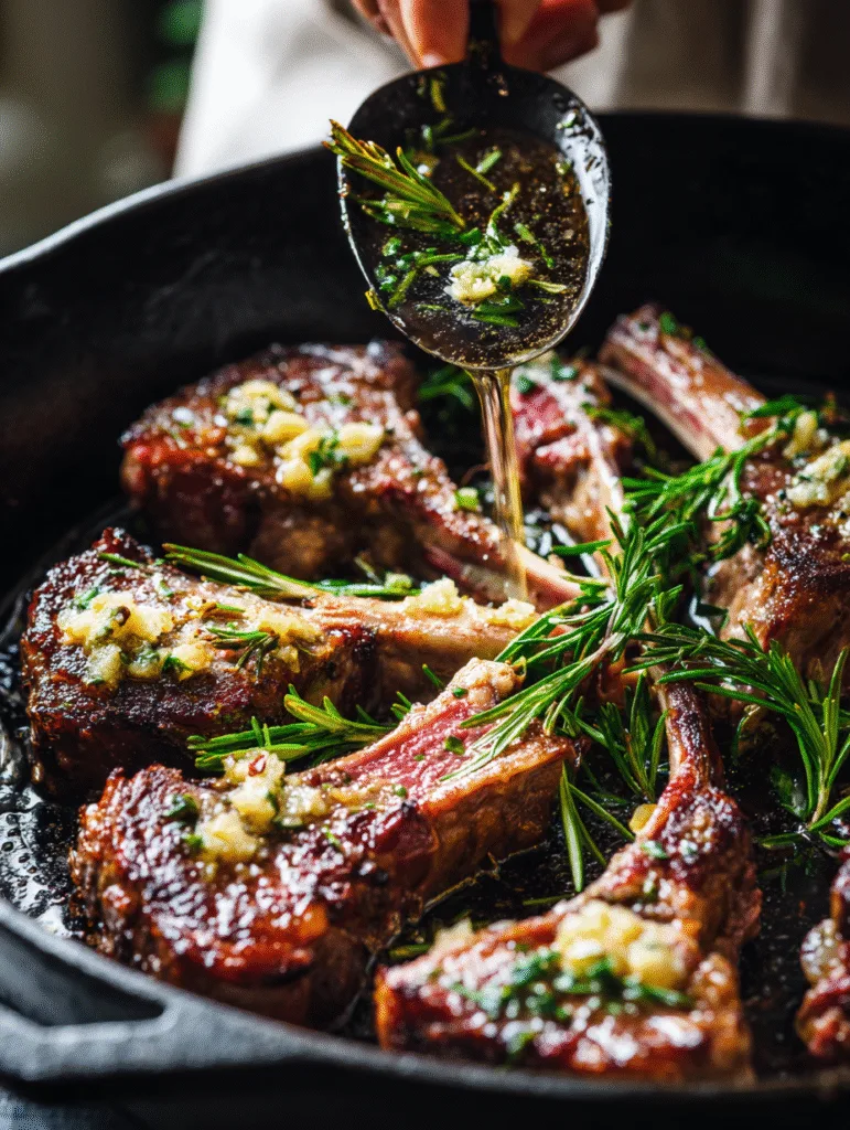 Pan Seared Lamb Chops: A Simple, Flavor‑Packed Lamb Chop Recipe Pan Seared Lamb Chops Garlic butter basted lamb chops in a cast iron skillet with rosemary.