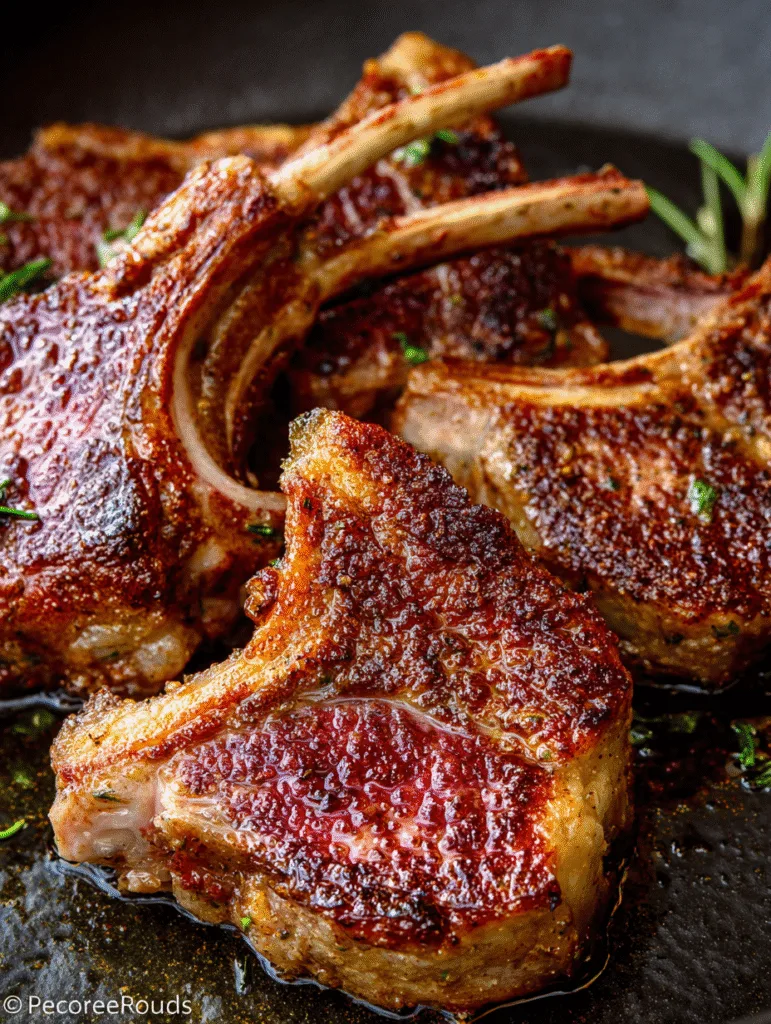 Pan Seared Lamb Chops: A Simple, Flavor‑Packed Lamb Chop Recipe Carnivore Smash Burger Patties Close-up of perfectly seared lamb chops with a crispy crust and juicy center, cooked in a cast-iron skillet.